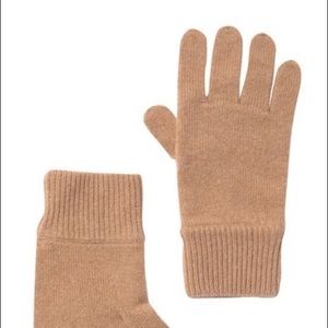 Theory Men’s Tan Brown Cashmere Knit Gloves